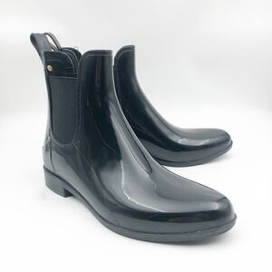 Sam Edelman Shoes Womens 8 Tinsley Black Patent Leather Chelsea Rain Boots